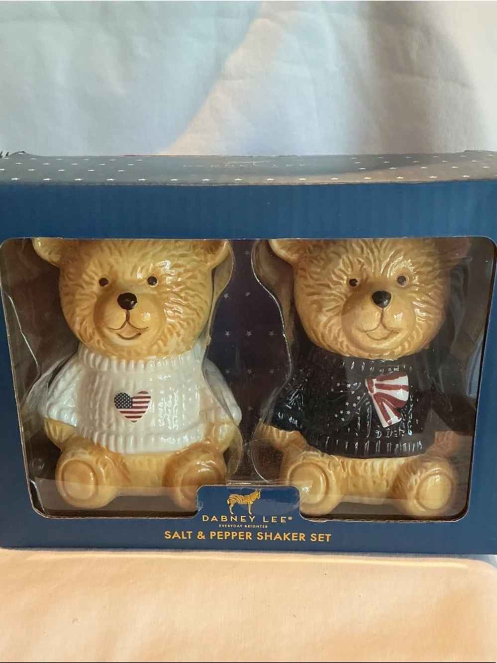 Dabney Lee Patriotic Bears Salt & Pepper Shaker Set